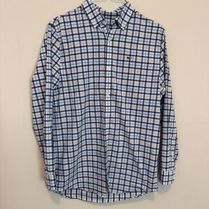 Vineyard Vines Blue Boys M OTG Performance Dress Shirt